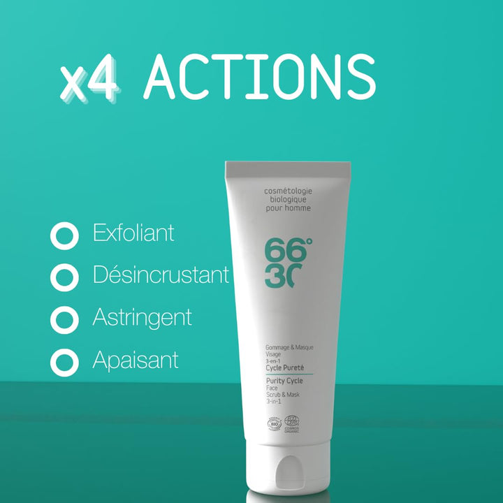 66°30 Purity Cycle Face Scrub & Mask 3-in-1, 1er Pack (1 x 100 ml)