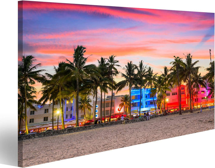 islandburner Bild auf Leinwand Miami Florida Usa Stadtbild Auf Miami Beach Am Ocean Drive Wandbild P