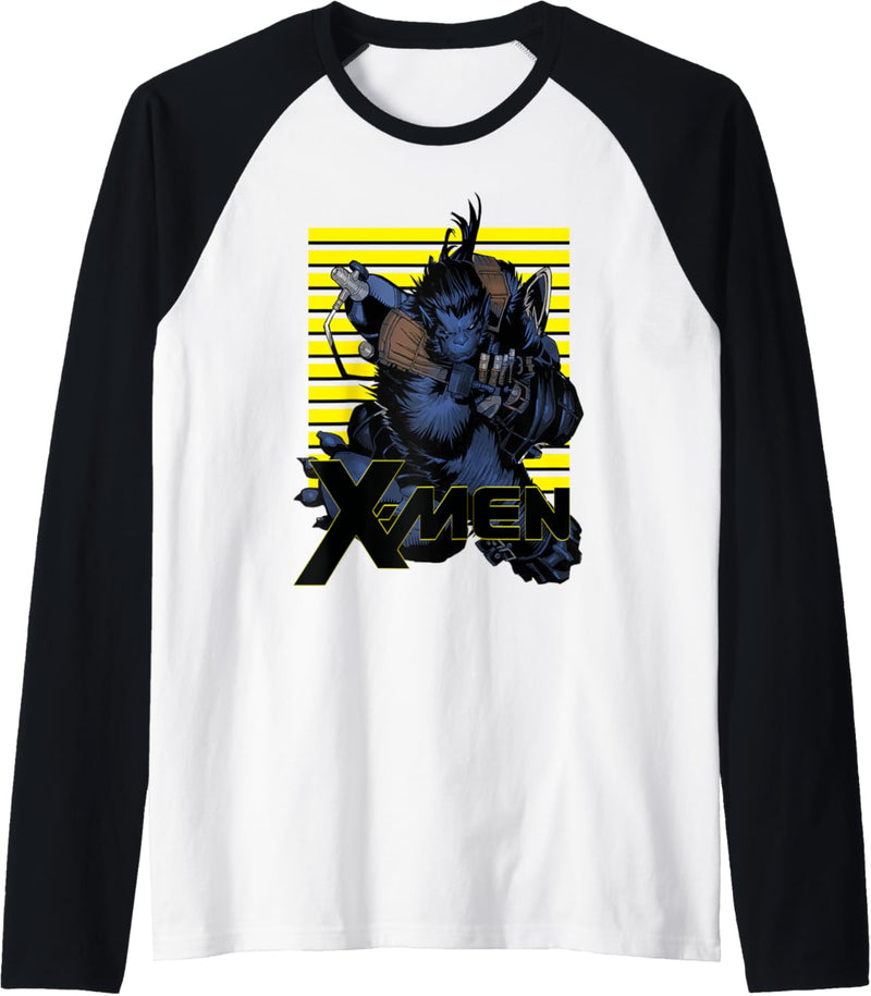 Marvel X-Men The Beast Yellow Fanned Intro Raglan