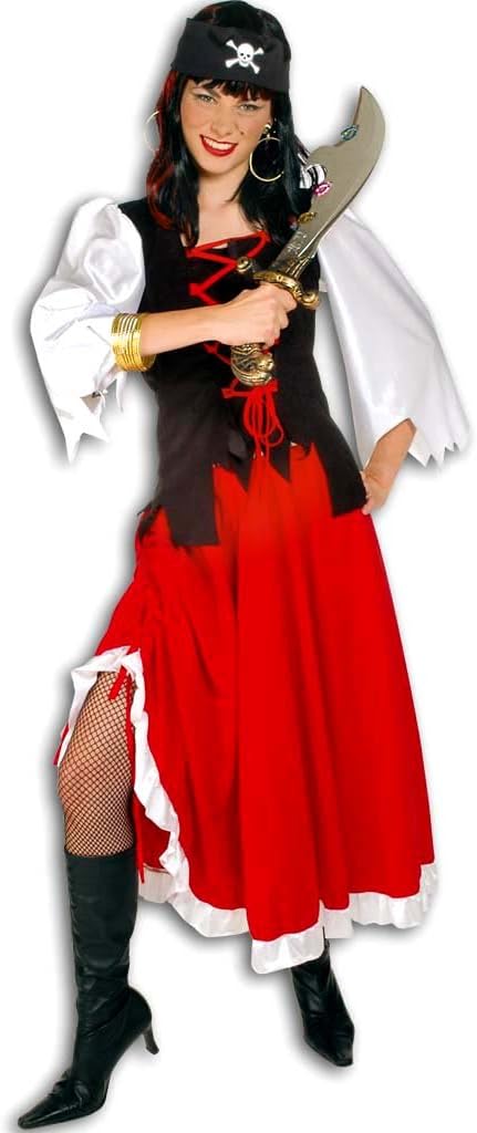 Gurimo-tex 23252 - Piratenlady Oberteil mit angenähtem Blusenärmel und Rock Grösse: 38, 38