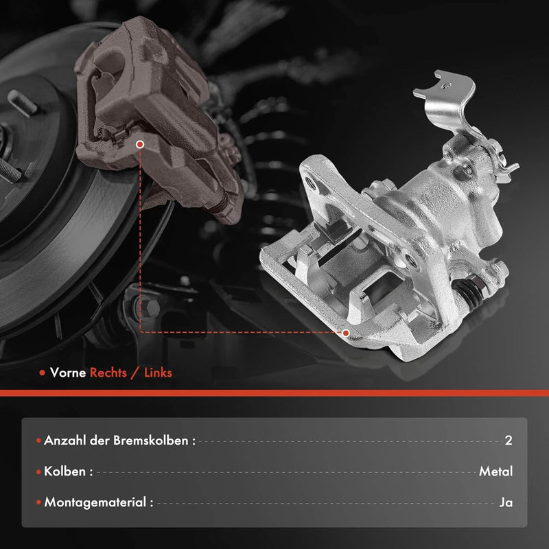 Frankberg Bremssattel Bremszange Hinten Rechts Kompatibel mit C-Max II 2010-2019 Focus III 2011-2017