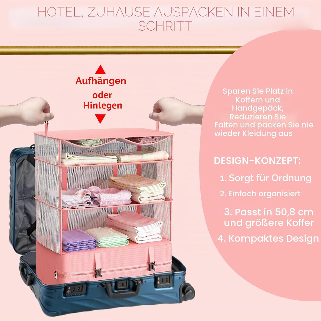 Koffer Organizer Hängende Verpackung Würfel Tragbare Schrank Regale Kompressive Reisegepäck Essentia