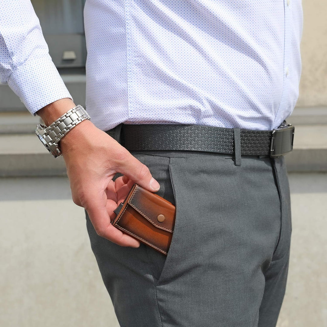 Solo Pelle Kartenetui | Kreditkartenetui | Leder Geldbörse Slim Wallet Portmonee | Geldbeutel mit RF