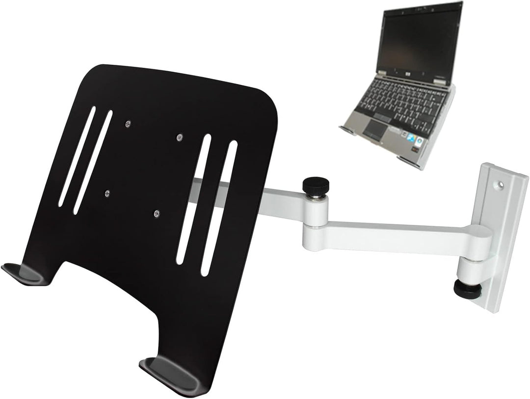 Drall Universal Wandhalterung Halterung für Laptop Netbook Tablet PC - weiss - mit Notebook Adapterp
