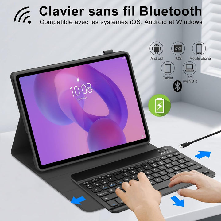 FOGARI Für Lenovo Idea Tab 2025 11/Tab M11 2024 11 Zoll Tastaturabdeckung | Abnehmbare Bluetooth-Tas