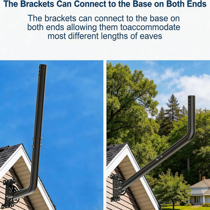 Antennenhalterung Wandhalterung 3,5 cm x 71 cm, TV Antennenmast aus lackiertem Eisen, verstellbare D