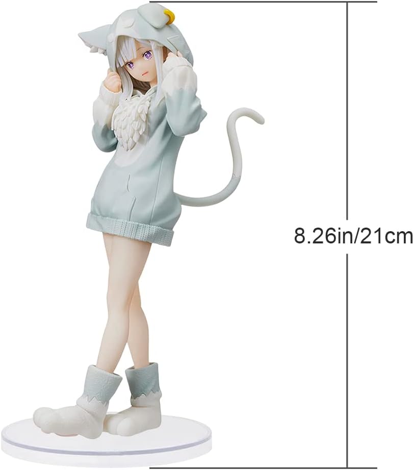 IOSCDH Emili-a Figuren Statue,Re Zero Figuren- Starting Life in Another World, Anime Figuren, 8.2inc