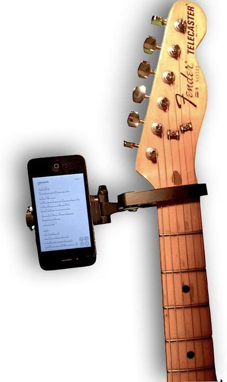Smartphone-Gitarrenkapodaster, kompatibel mit Android und iPhone, Kopfplatten-Halsklemme, I-Po Handy