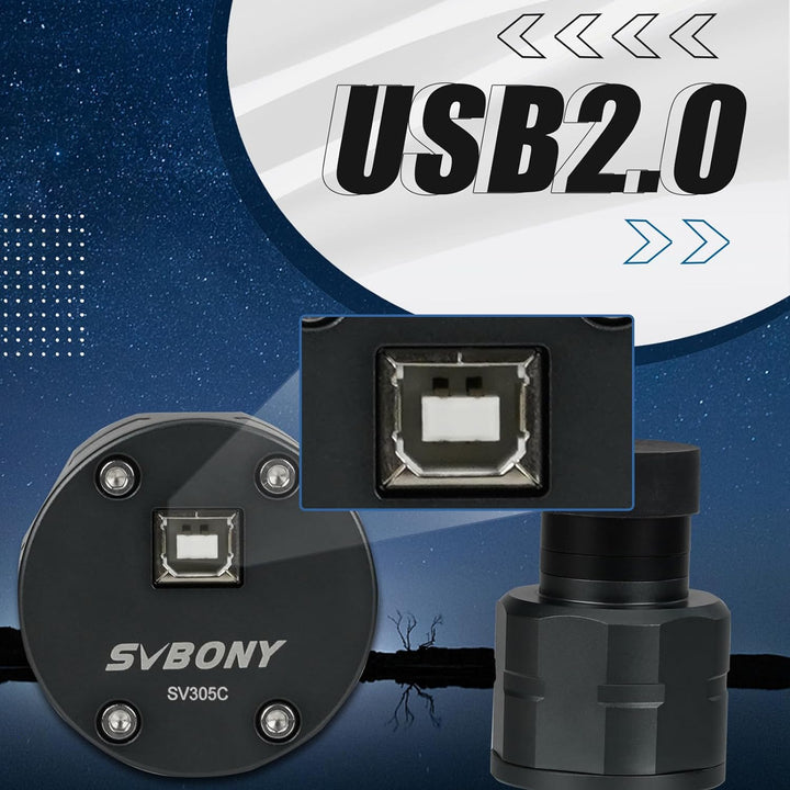 Svbony SV305C Teleskopkamera, 1,25 Zoll Farb IMX662 CMOS USB2.0 Planetenbildkamera, Astronomiekamera