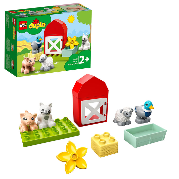 LEGO 10949 DUPLO Tierpflege auf dem Bauernhof Spielzeug für Kleinkinder ab 2 Jahren mit Figuren: Ent