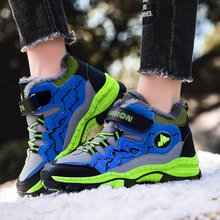 ZYLDK Kinder Winterschuhe Warm Gefütterte Winterboots Jungen Mädchen Trekkingschuhe Schneestiefel Ba