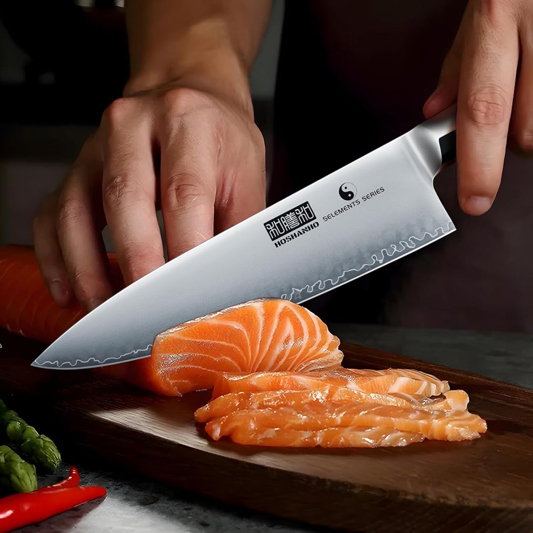HOSHANHO 8 Zoll japanisches Kochmesser, professionelles japanisches Küchenmesser aus Superstahl, ult