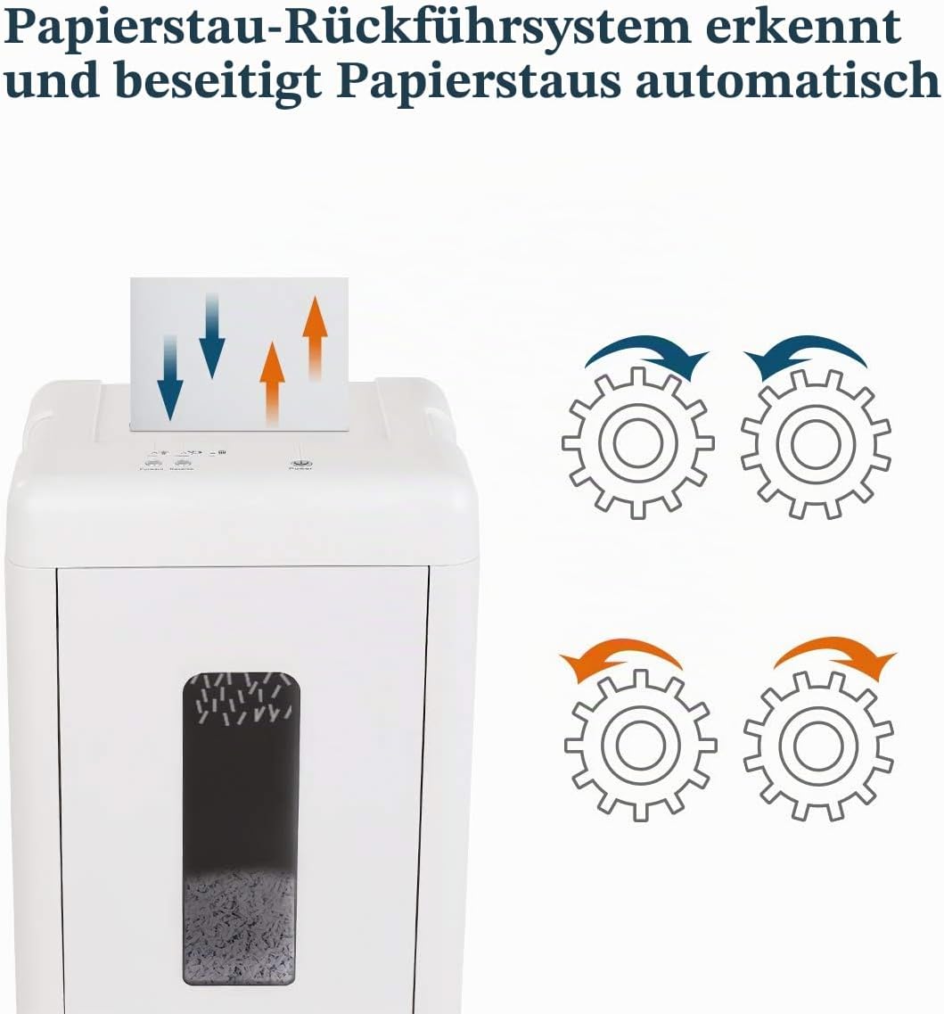 WOLVERINE 15-Blatt-P5-Hochsicherheits-Aktenvernichter mit Super-Mikroschnitt für schweres Papier, CD