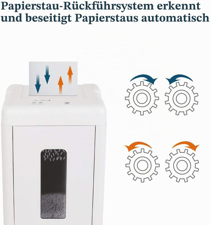 WOLVERINE 15-Blatt-P5-Hochsicherheits-Aktenvernichter mit Super-Mikroschnitt für schweres Papier, CD