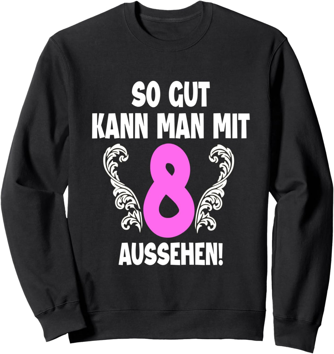 8 Jahre Tshirt Mädchen Jahrgang 2014 Geboren 8. Geburtstag Sweatshirt