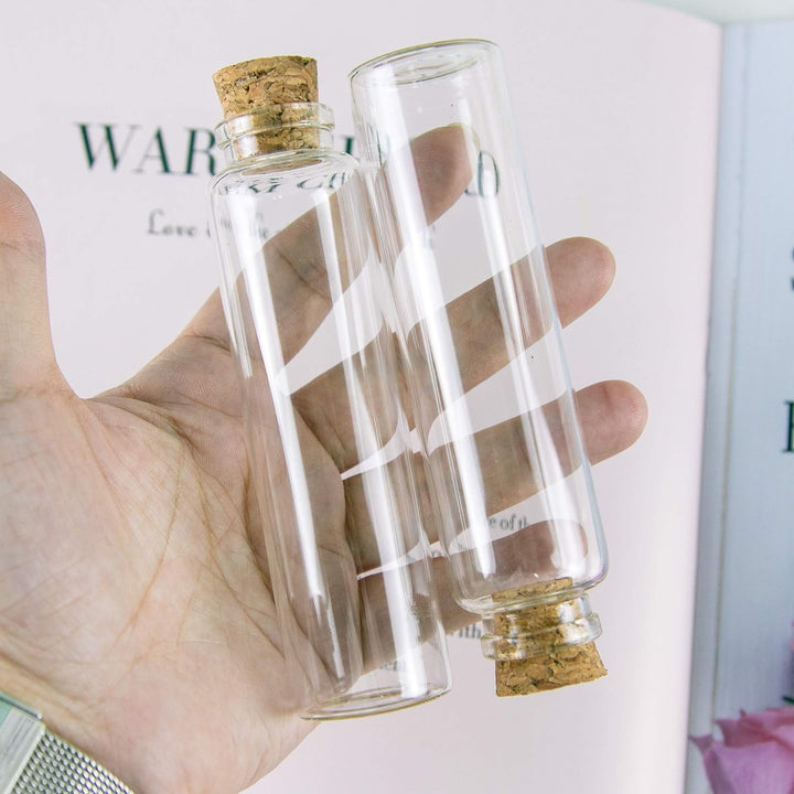 Jarvials Mini süsse leere Glasflasche mit Korkenstopper，Das Volumen der Glasflaschen beträgt 55 ml.