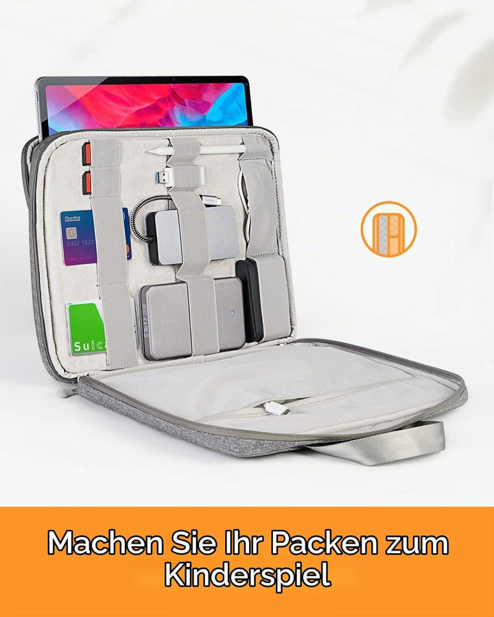 Inateck Laptoptasche Hülle kompatibel mit iPad Pro 12.9 M2 2022 M1 2021, MacBook Pro 13 M2/M1 2022-2