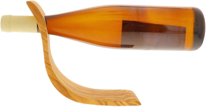 HOFMEISTER® Flaschenhalter aus geöltem Olivenholz, geschwungen, zum waagerechten Halten von Flaschen