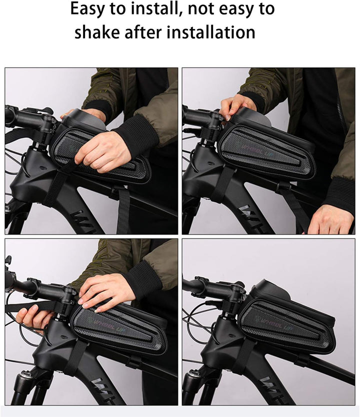 7 Zoll Fahrrad Rahmentasche Lenkertasche Wasserdicht Handytasche für Smartphone bis mit Sensitivem T