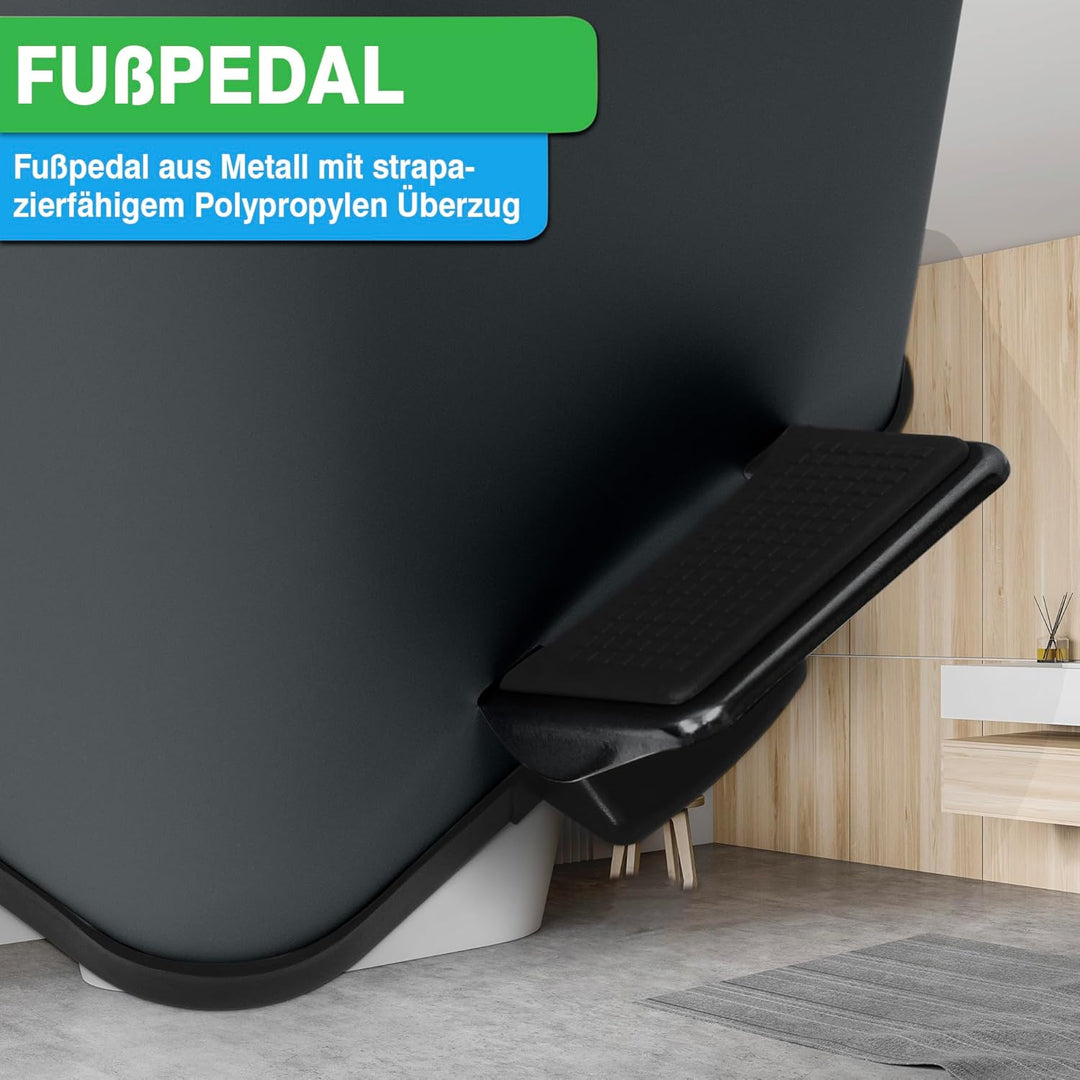YourCasa® Mülleimer Bad [5L] - Elegantes Design - Badezimmer Mülleimer Klein - Kosmetikeimer Bad Mül