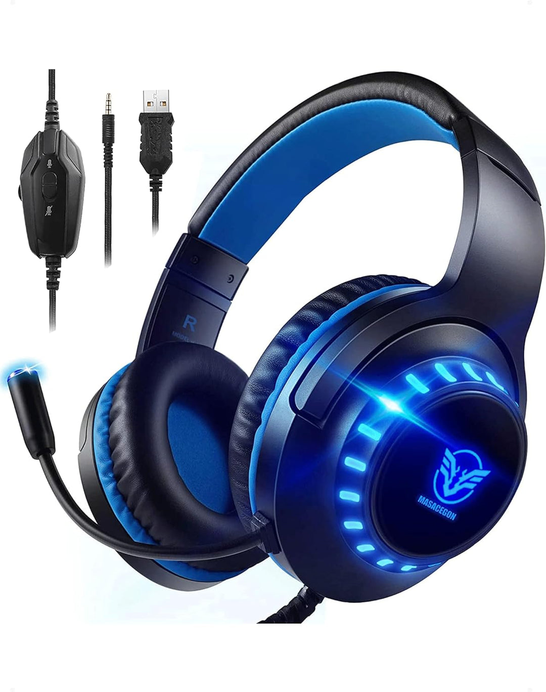 Pacrate Gaming Headset für PS4/PS5/Xbox One/PC/Nintendo Switch, PS4 Kopfhörer mit Kabel Xbox Headset