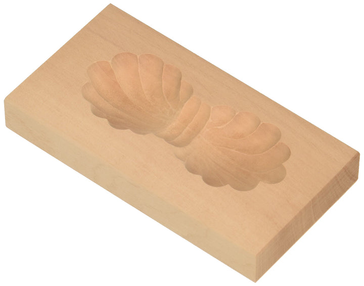 Städter 848030 Spekulatiusmodel "Doppelmuschel" Backform, Holz, braun, 11,5 x 6 x 3 cm,