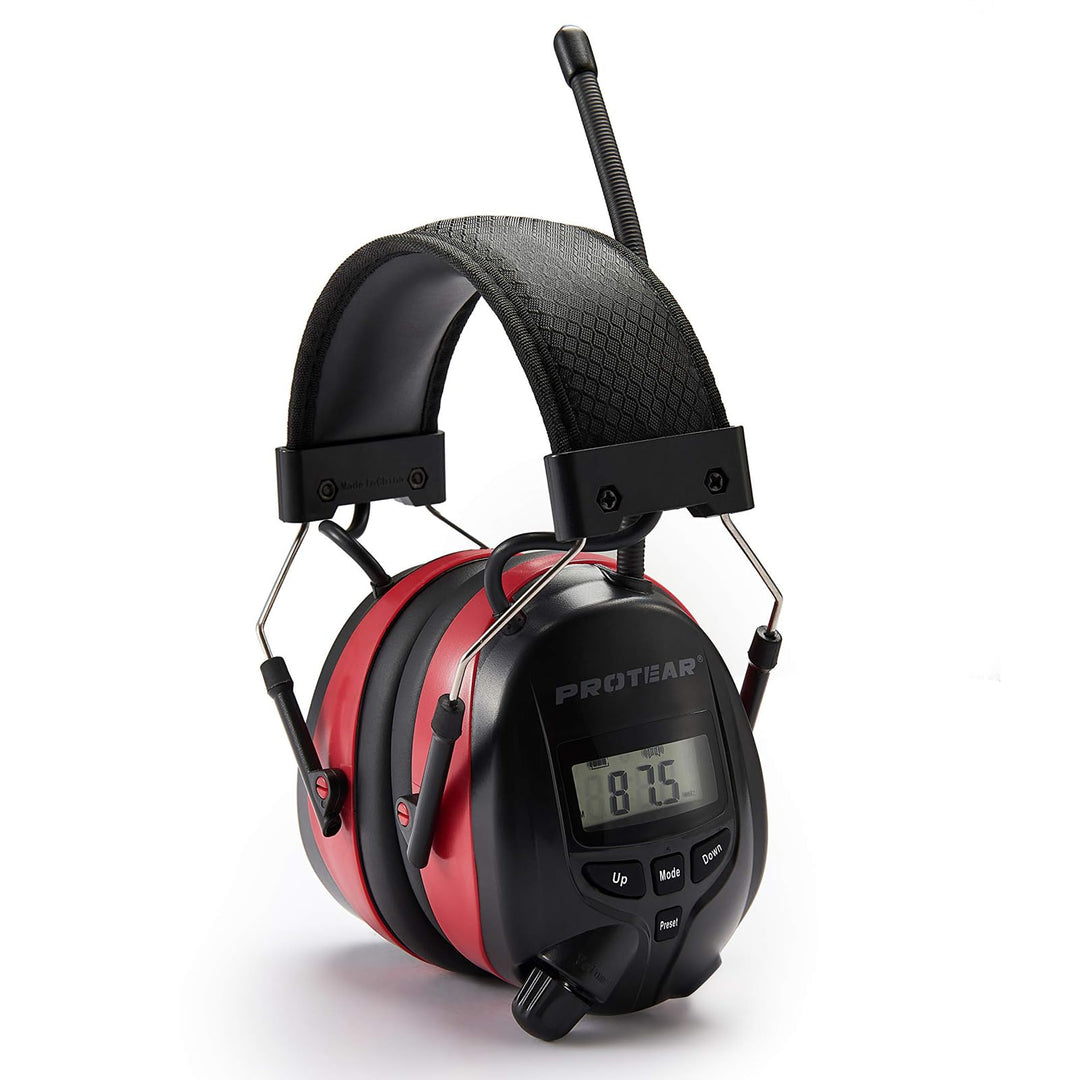 PROTEAR Gehörschutz mit Radio und Bluetooth, FM / AM-Digital-Radio, Sicherheits-Ohrenschützer für Ar