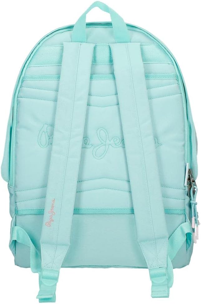 Pepe Jeans Nerea Rucksack mit Zwei Fächern Blau 30x40x13 cm Polyester 15,6L, Rucksack