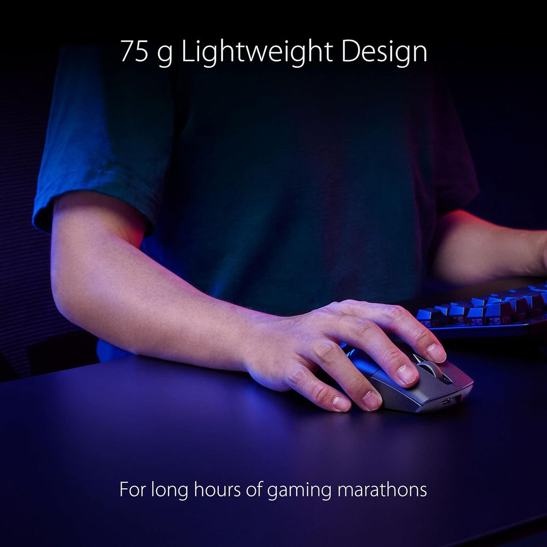 ASUS ROG Keris Wireless AimPoint RGB Gaming Maus (optischer ROG AimPoint-Sensor, 36.000 DPI, ROG Mic