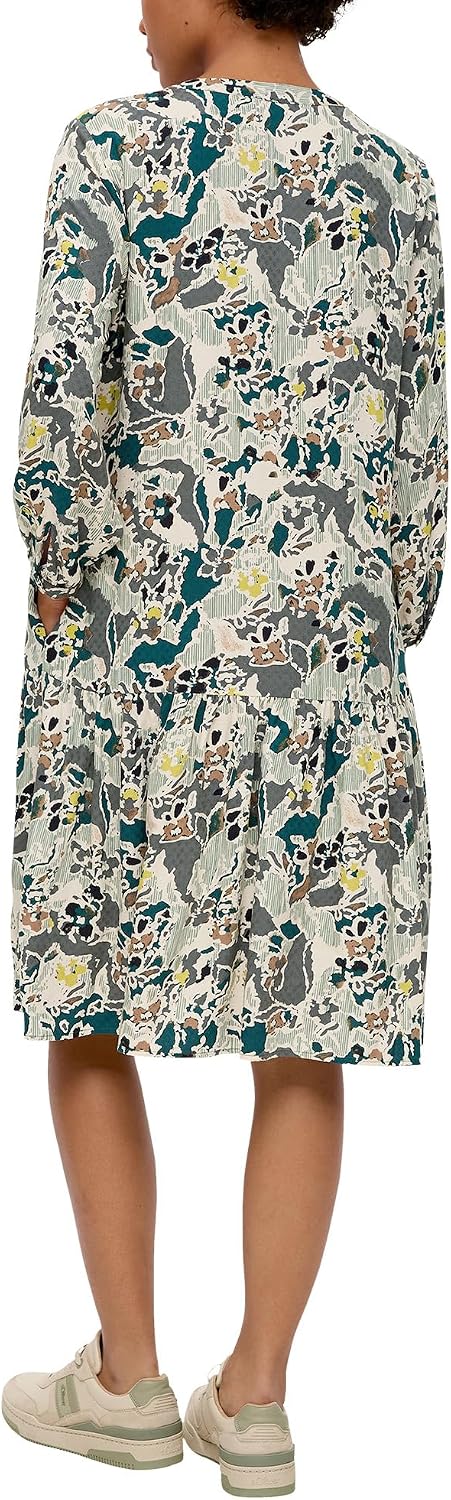 s.Oliver Damen 2138508 Kleid 34 Blue Green, 34 Blue Green