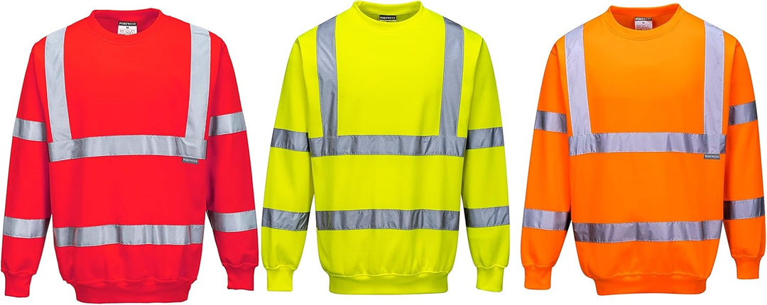 Hi-Vis Sweatshirt Color: Red Talla: Small S Rot, S Rot
