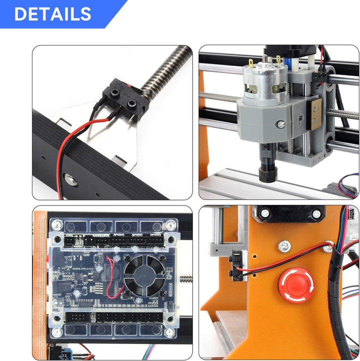 RATTMMOTOR Upgrade CNC 3018 Pro,3 Achsen GRBL Steuerung,mit X Y Z Achse Limiter+Not-Aus Funktion,DIY