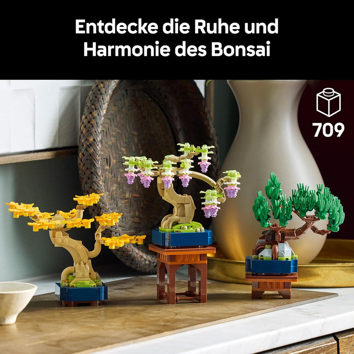 LEGO Botanicals Mini-Bonsais - Bonsai zum Bauen & Ausstellen - Kreative Deko Blumen - Ginkgo, Schwar