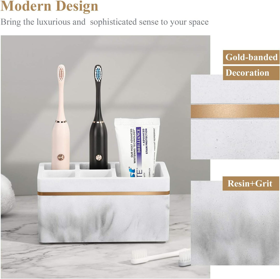 Shinowa Zahnbürstenhalter, 5 Fächer Elektrischer Zahnbürstenhalter mit Abflussloch Zahnbürstenstände