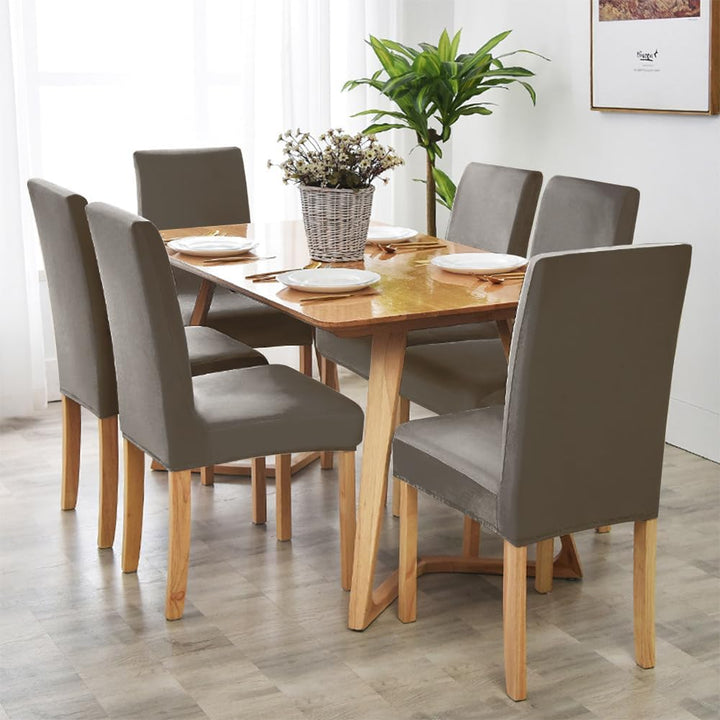 Chickwin Stuhlhussen 6er Set Samt Stuhlhussen für Schwingstühle, Esszimmerstühle Hussen Für Hochzeit