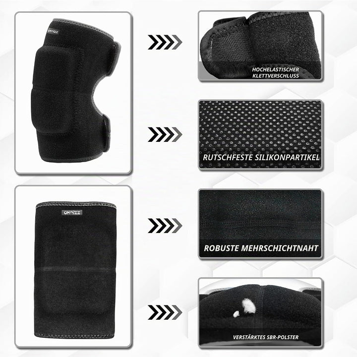 ONTYZZ Kinder Knieschützer Jungen Mädchen Einstellbar Weich Knieschoner mit Verdickten SBR Pad Guard