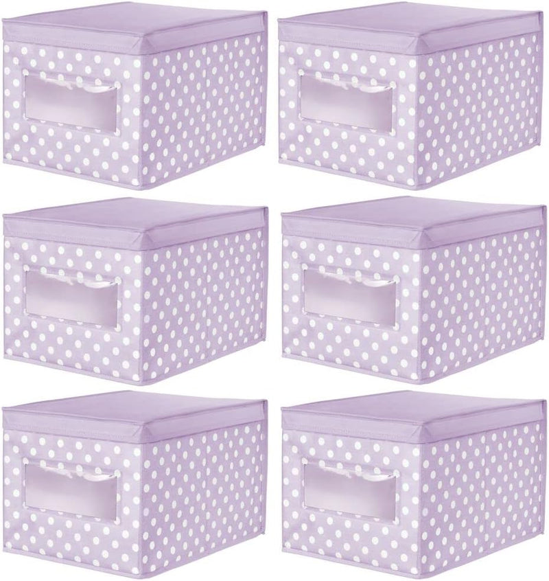 mDesign 6er-Set Aufbewahrungsbox aus Stoff – stapelbare Stoffbox zur Ablage von Kleidung oder Schuhe