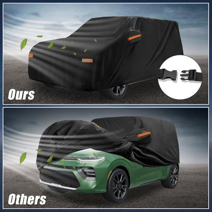 X AUTOHAUX Durable Autoabdeckung für Kia Soul (2009-2025) - Wasserdicht, Winddicht und Allwetterschu