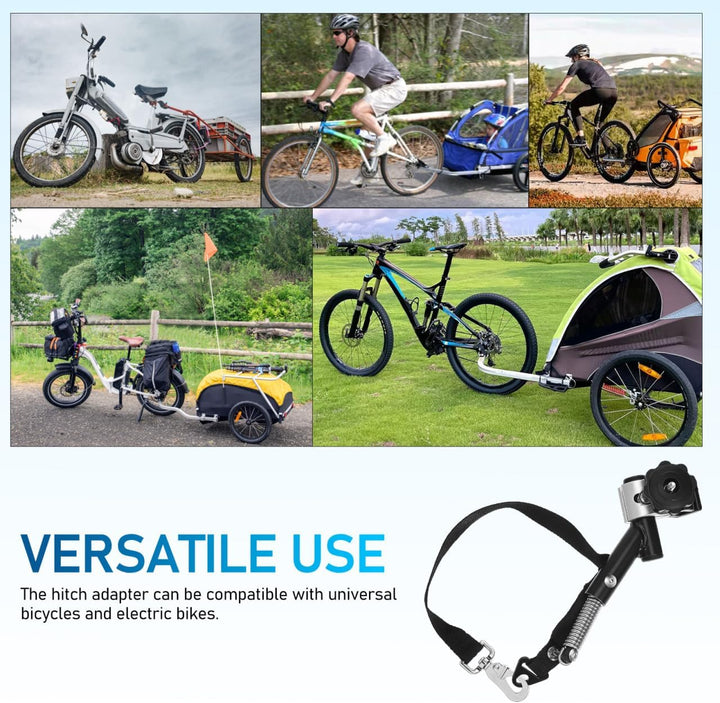 Veemoon Fahrradanhänger-Adapter, universelle Fahrradanhänger-Kupplung, Stahl-Fahrradanhänger-Kupplun