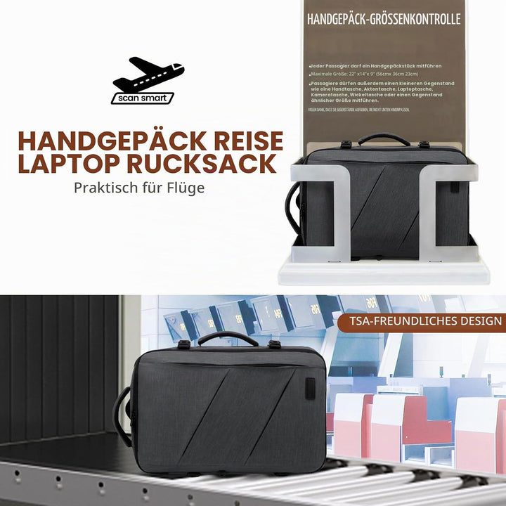 LOVEVOOK Rucksack Handgepäck Flugzeug, 40L Reiserucksack Handgepäck Flugzeug, Business Rucksack Herr