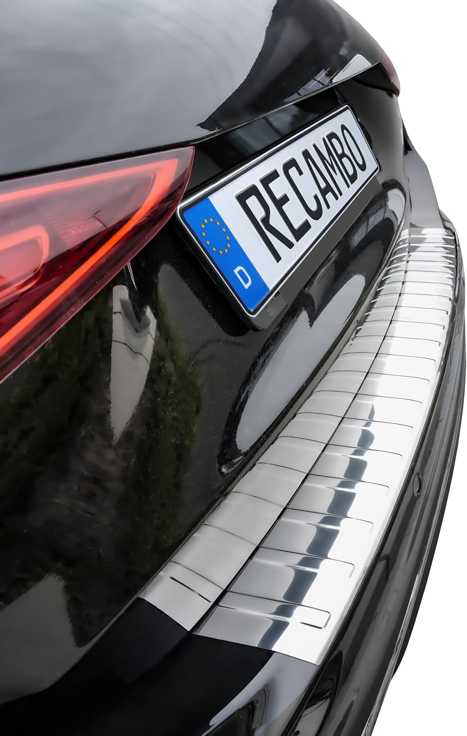 RECAMBO Ladekantenschutz Edelstahl Hochglanz poliert, Chrom Look - kompatibel für Mercedes T-Modell