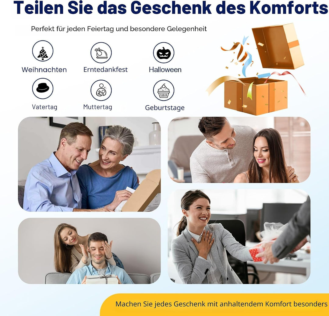 kingphenix Autositzkissen aus Memory Foam – Erhöht die Sitzhöhe, lindert Rückenschmerzen – Ideal für