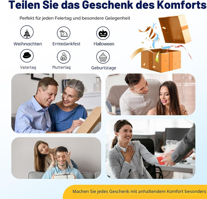 kingphenix Autositzkissen aus Memory Foam – Erhöht die Sitzhöhe, lindert Rückenschmerzen – Ideal für