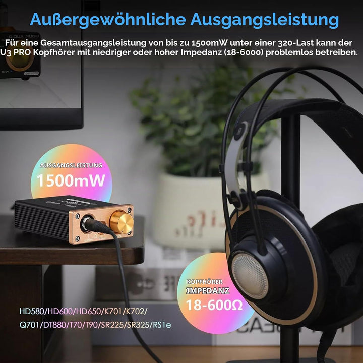 Douk Audio HiFi Mini Kopfhörerverstärker Klasse A Desktop-Verstärker für Kopfhörer DC5V (U3PRO), U3P
