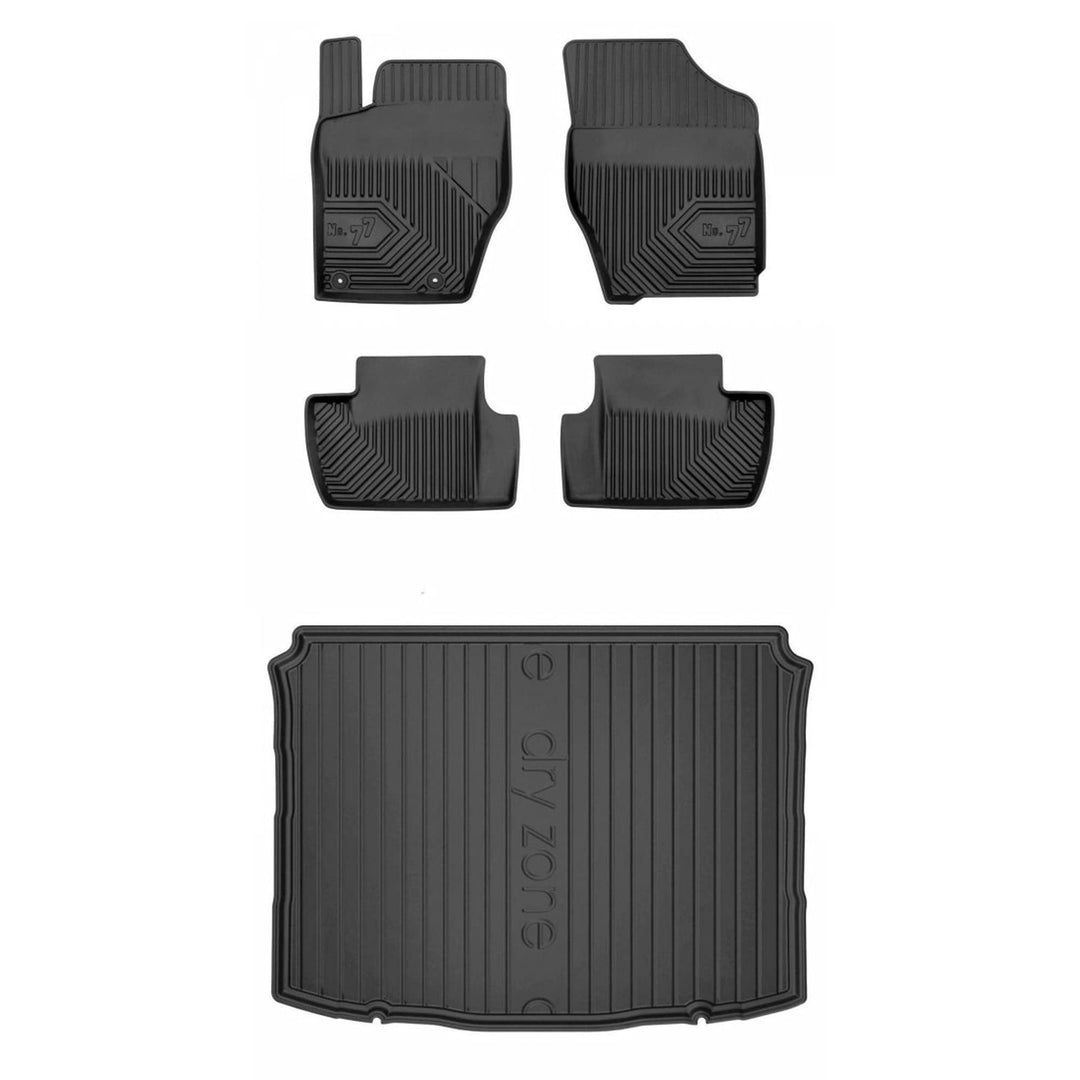 Satz Fussmatten und Gummimatte für Citroen C4 I 2004-2010