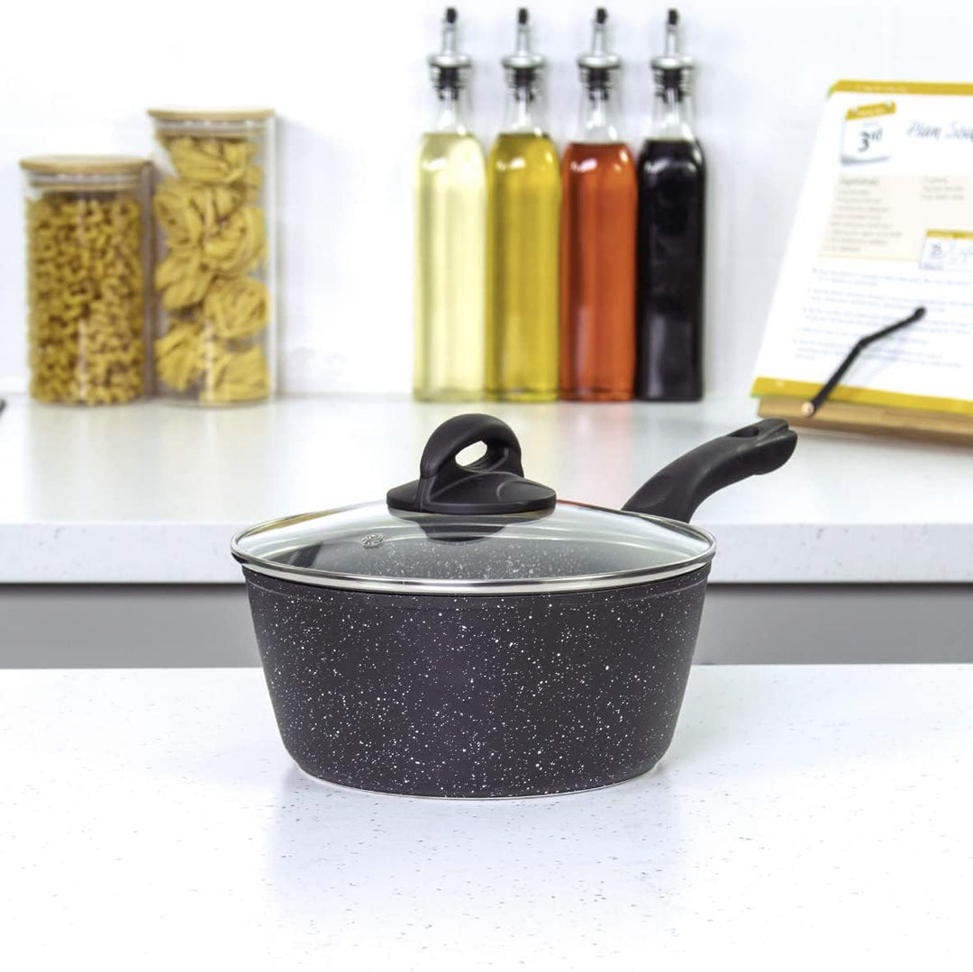 Blackmoor Pfanne 20-cm-Kochtopf mit Deckel Schwarz 20cm Kochtopf 20 cm Schwarz, 20cm Kochtopf 20 cm