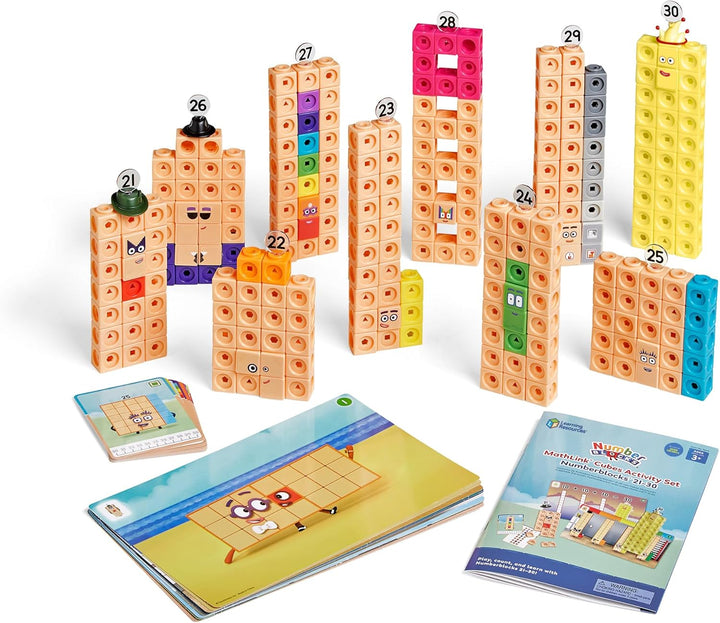 Learning Resources MathLink Cubes Numberblocks 21–30 Aktivitätsset – 235 Würfel & Zubehör zum Bauen