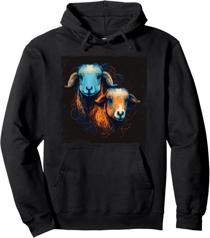 Schaf Porträt Pullover Hoodie