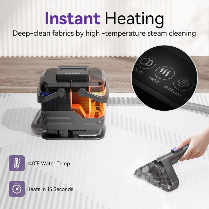 Tragbare Teppich reinigungs maschine, 20Kpa leistungsstarke Absaugung Spot Cleaner Maschine, Nasssau