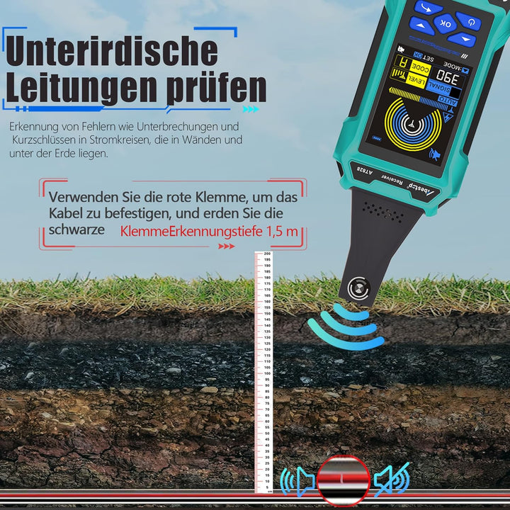 Abestop AT828 Kabel Tester Locator Undergroud Drähte/Kabel, Wasser/Gas Pipeline Pfade Tracing Multif